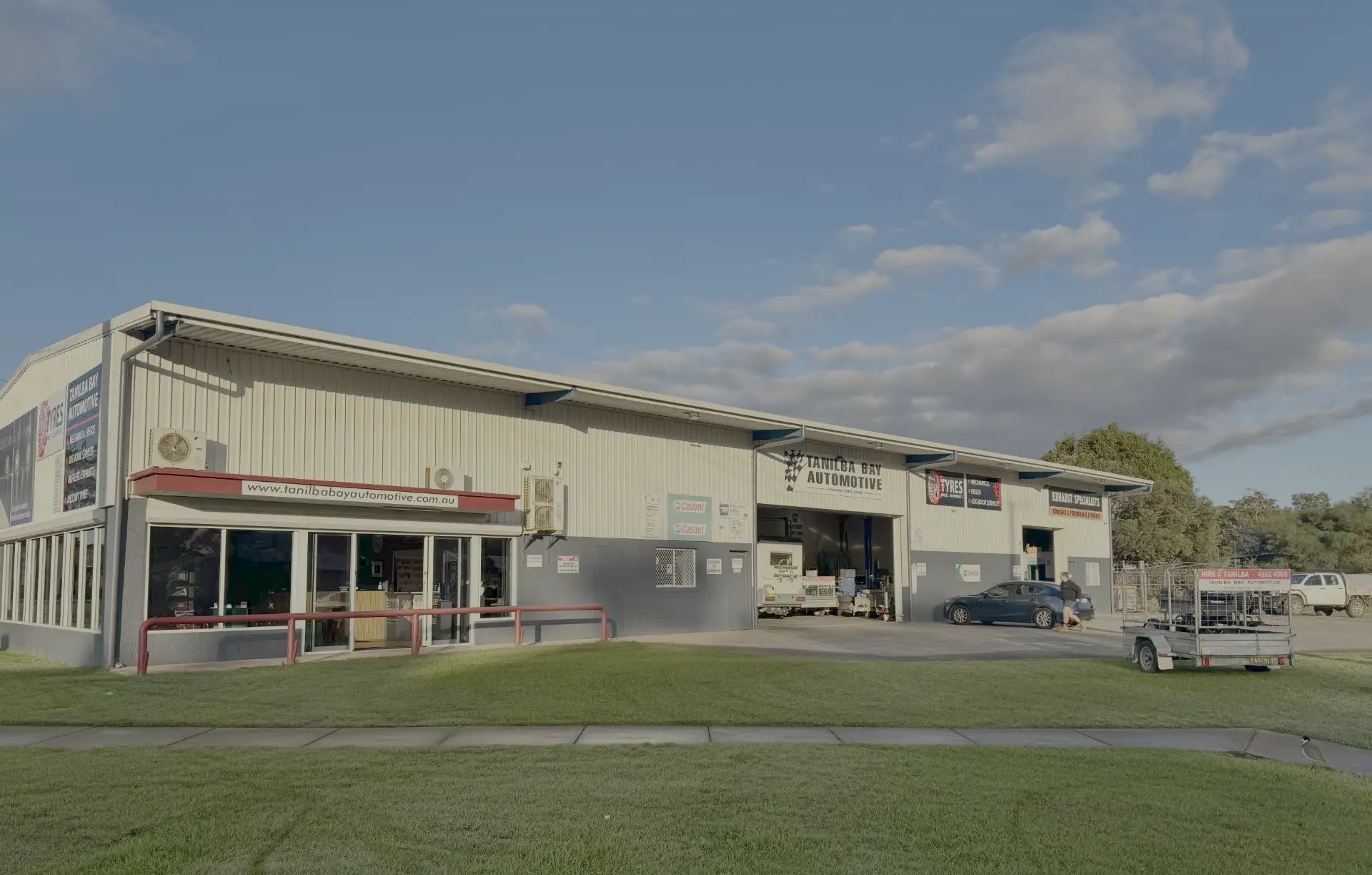 The Tanilba Bay Automotive workshop and spare parts shop on Lloyd George Grove, Tanilba Bay